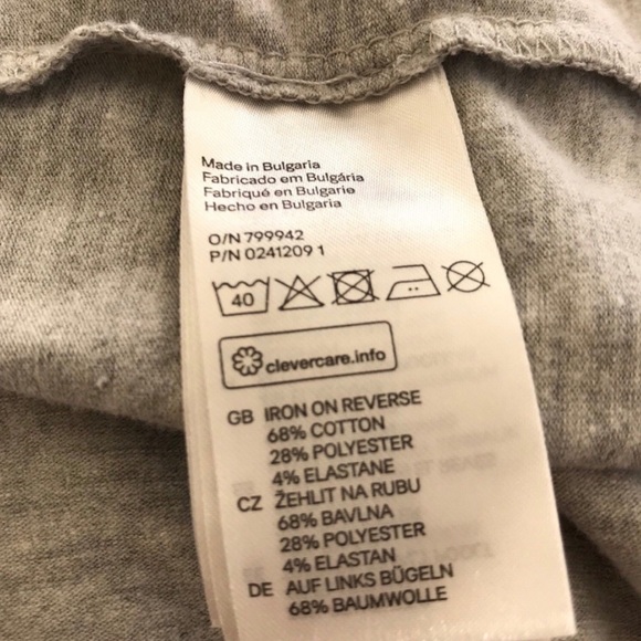 H&M Gray Cities Graphic Tee Text Stockholm Tokyo Berlin Low Back Scoop Small - Picture 5 of 5